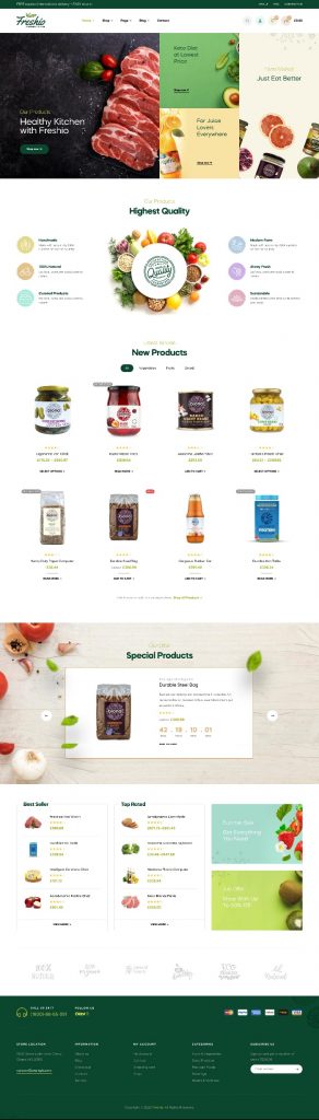 Website Bán Hàng Thực Phẩm Nông Nghiệp Freshio Home 3