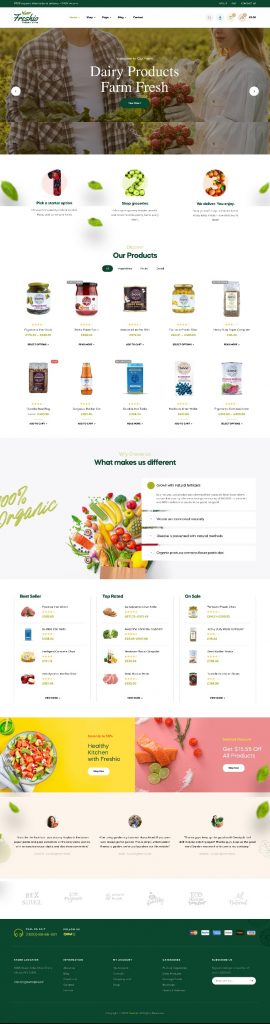 Website Bán Hàng Thực Phẩm Nông Nghiệp Freshio Home 4