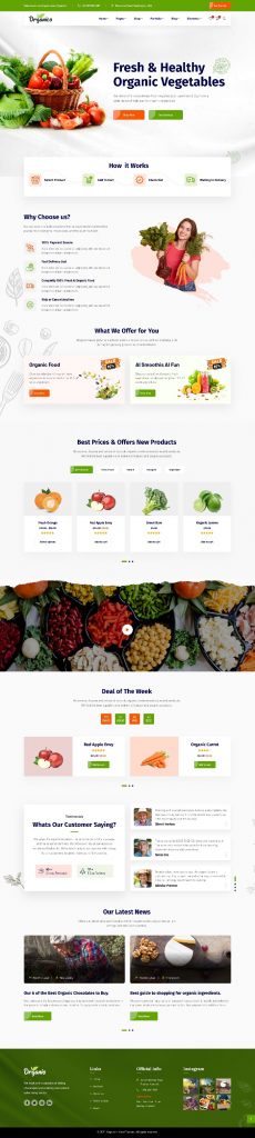 Website Bán Hàng Thực Phẩm Nông Nghiệp Organico Home 3