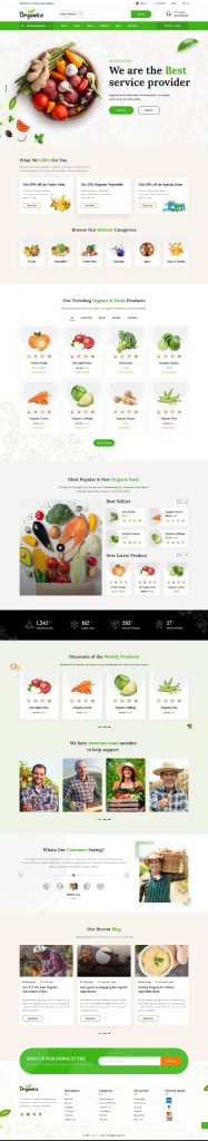 Website Bán Hàng Thực Phẩm Nông Nghiệp Organico Home 4