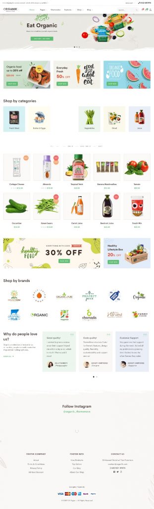 Website Bán Hàng Thực Phẩm Nông Nghiệp Organik Go Green