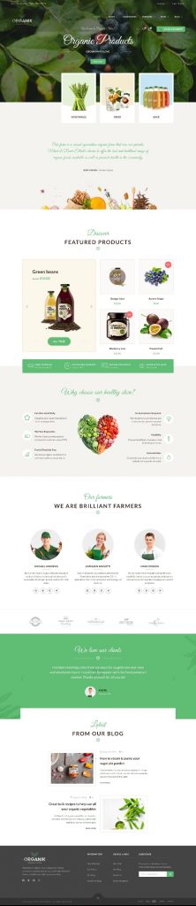 Website Bán Hàng Thực Phẩm Nông Nghiệp Organik House