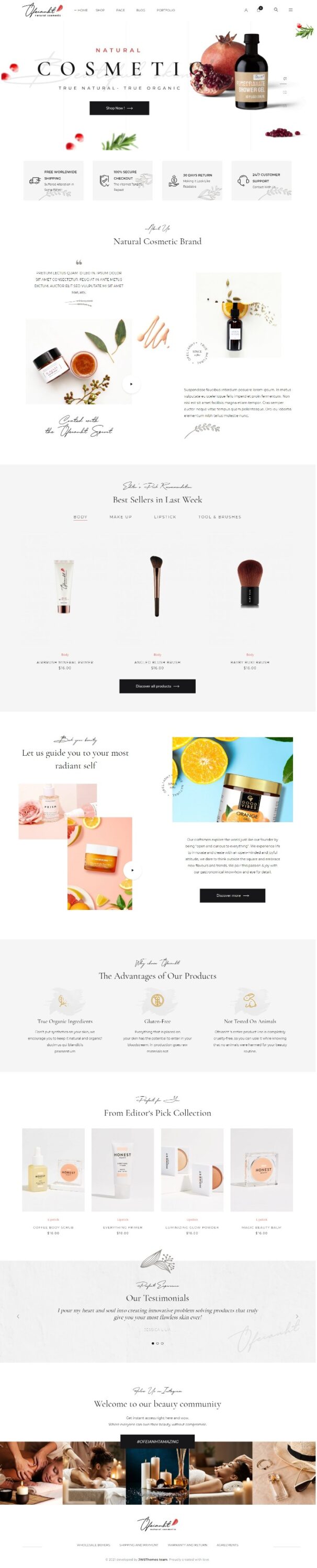 Mẫu Website Bán Hàng Mỹ Phẩm – Ofeianht