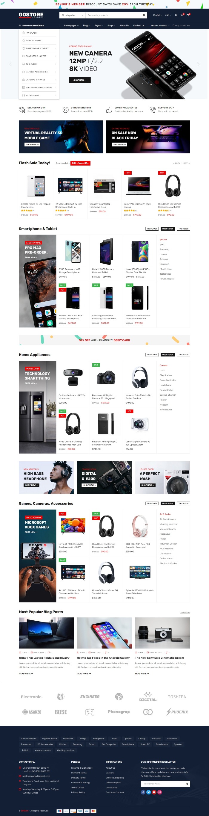 Mẫu Website Bán Hàng Công Nghệ - Go Store