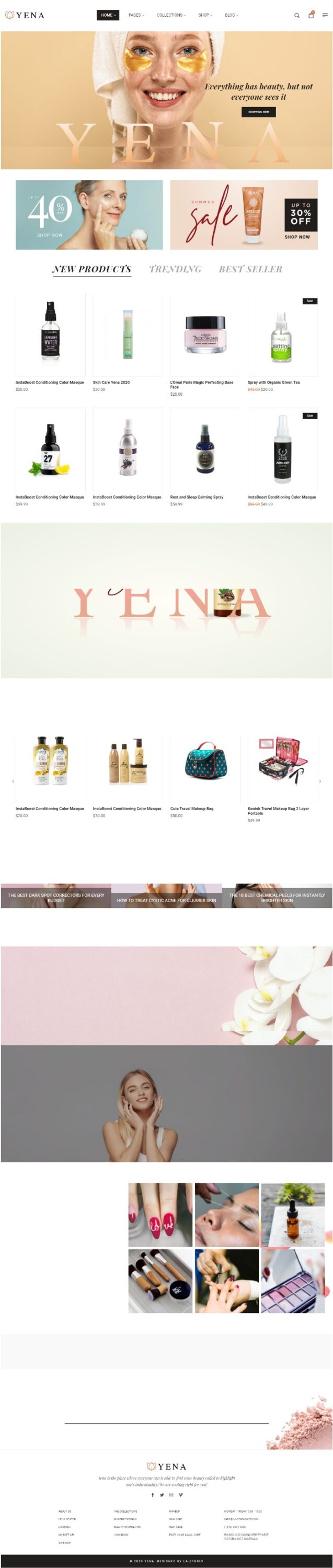 Mẫu Website Bán Hàng Mỹ Phẩm – Yena