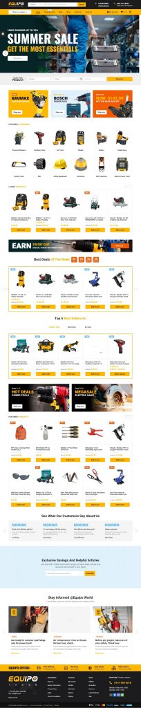 Mẫu Website Bán Hàng Công Nghệ – Equipo