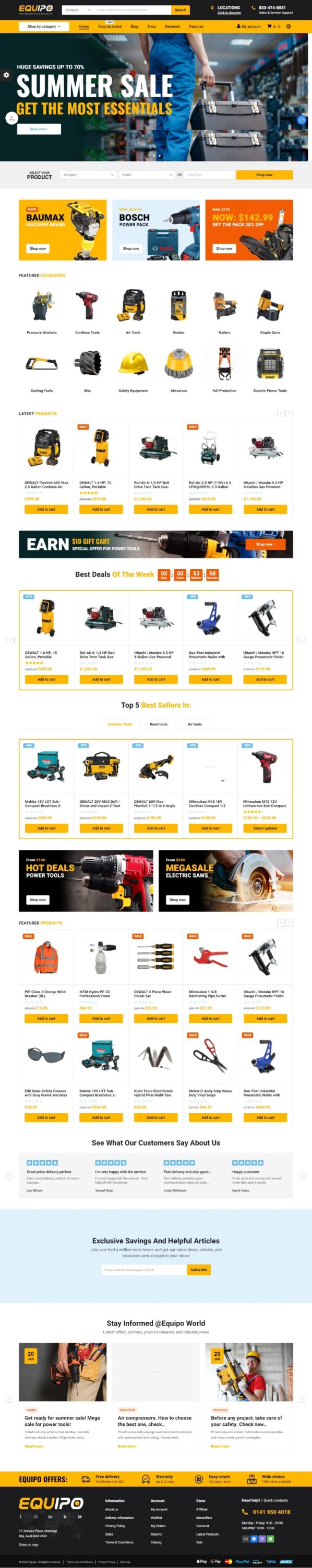 Mẫu Website Bán Hàng Công Nghệ – Equipo