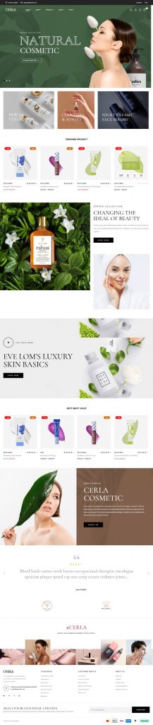 Mẫu Website Bán Hàng Mỹ Phẩm – Cerla Home Clean