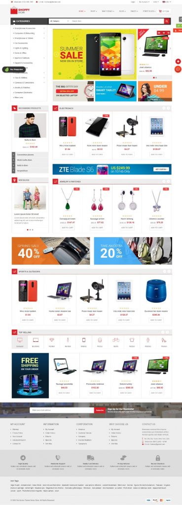 Mẫu Website Bán Hàng Công Nghệ – Shoppy