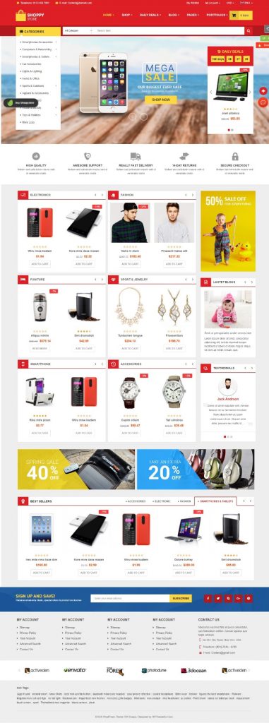 Mẫu Website Bán Hàng Công Nghệ – Shoppy Demo 2