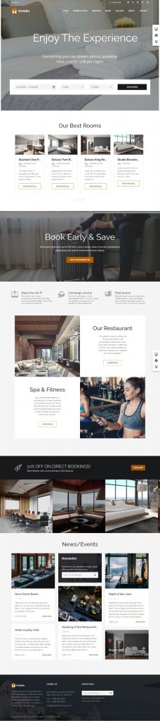 Mẫu Website Khách Sạn -Hotels Hotello