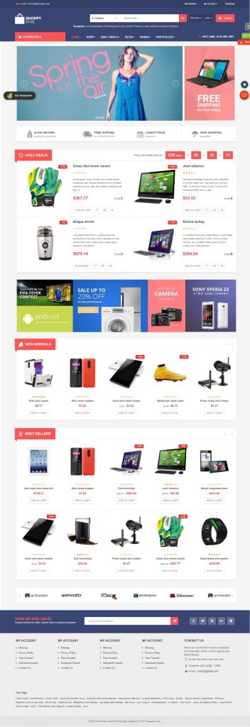 Mẫu Website Bán Hàng Công Nghệ – Shoppy Demo 3
