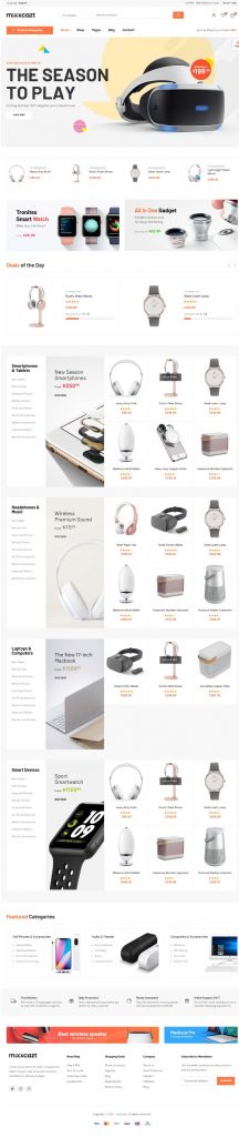 Mẫu Website Bán Hàng Công Nghệ – Mixxcazt