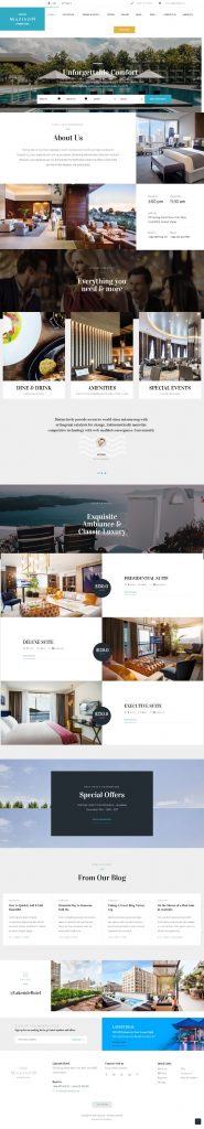 Mẫu Website Khách Sạn -Hotels Mazison
