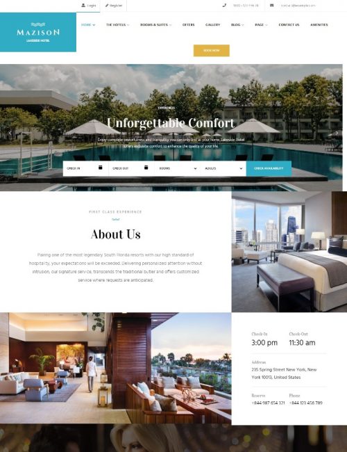 Mẫu Website Khách Sạn -Hotels Mazison
