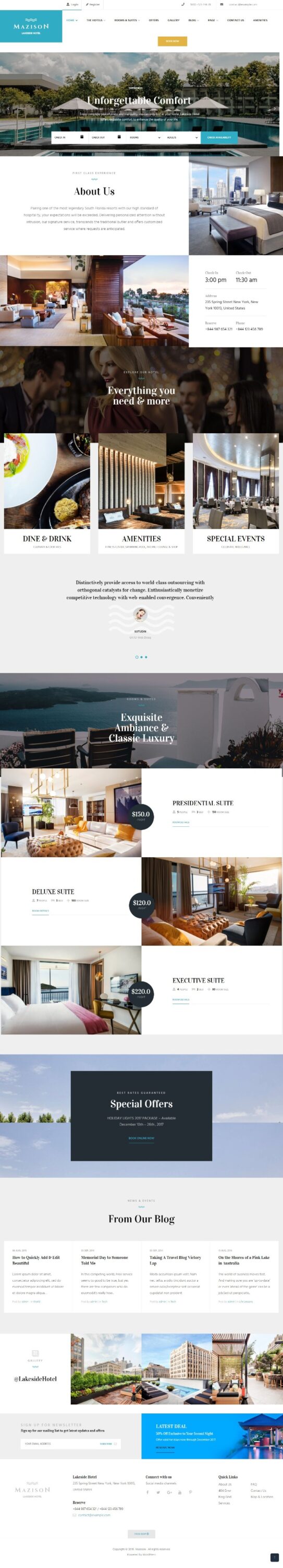 Mẫu Website Khách Sạn -Hotels Mazison