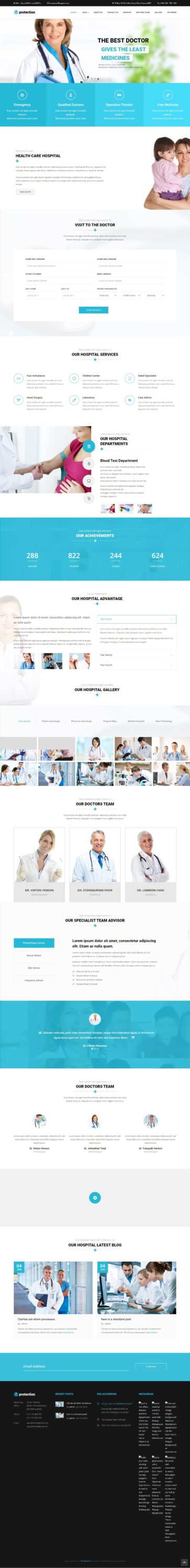 Mẫu Website Dịch Vụ Y Tế – Protection
