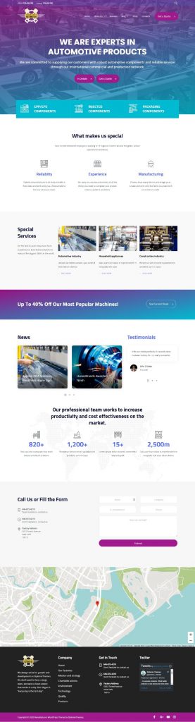 Mẫu Website Giới Thiệu Công Ty Công Nghiệp – Manufacturer 6