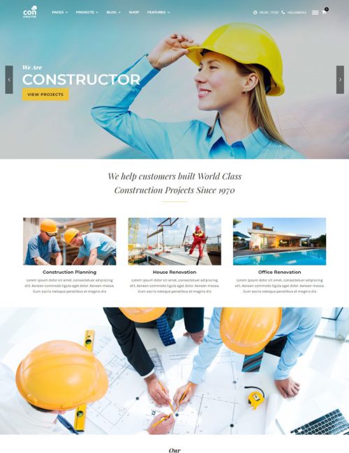 Mẫu Website Thiết Kế Xây Dựng - Constructor