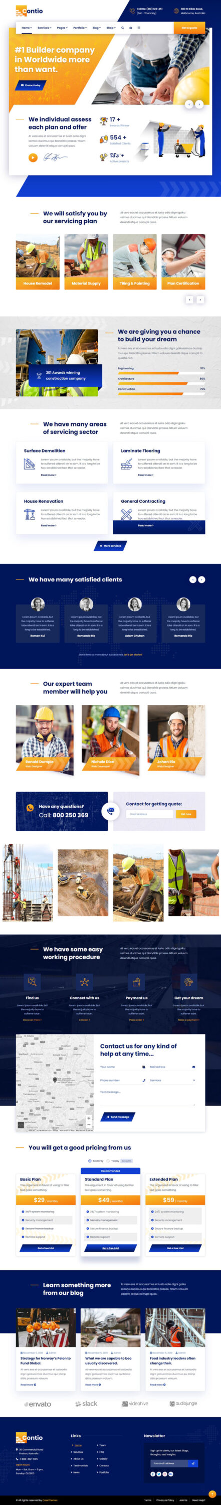 Mẫu Website Thiết Kế Xây Dựng – Contio