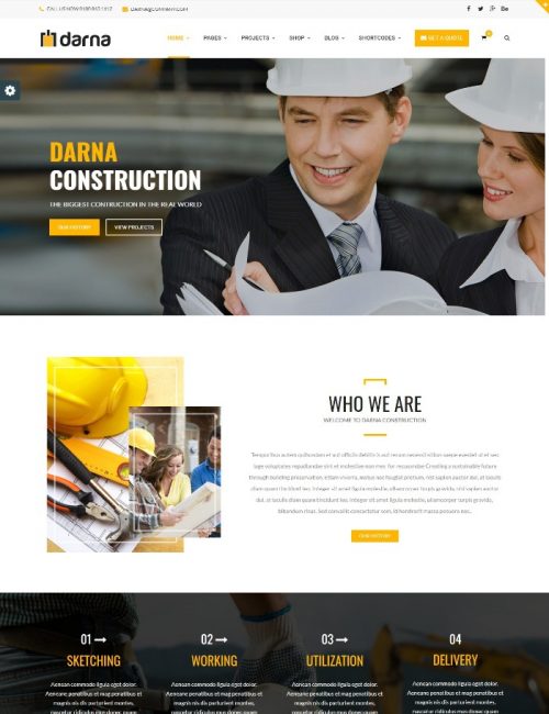 Mẫu Website Xây Dựng - Darna