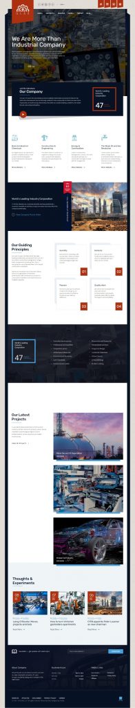 Mẫu Website Giới Thiệu Công Ty Công Nghiệp – Glax