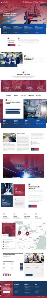Mẫu Website Giới Thiệu Công Ty Công Nghiệp – Amwerk 2