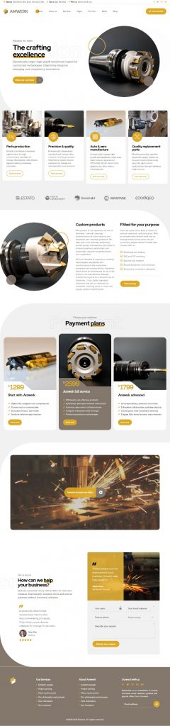 Mẫu Website Giới Thiệu Công Ty Công Nghiệp – Amwerk 6