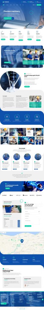 Mẫu Website Giới Thiệu Công Ty Công Nghiệp – Amwerk 3
