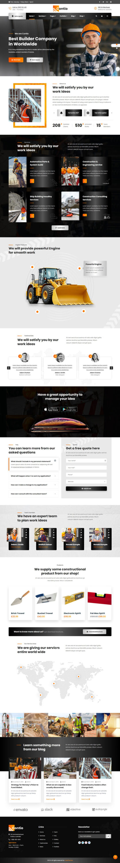 Mẫu Website Thiết Kế Xây Dựng – Contio 2