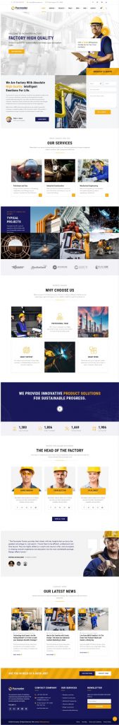 Mẫu Website Giới Thiệu Công Ty Công Nghiệp – Facmaster