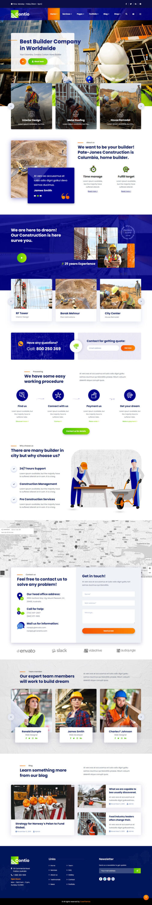 Mẫu Website Thiết Kế Xây Dựng – Contio 3