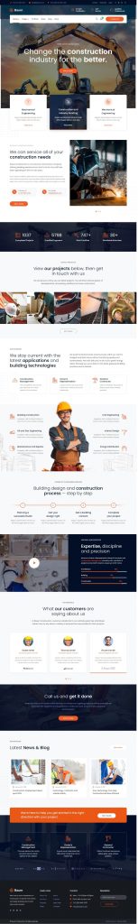 Mẫu Website Giới Thiệu Công Ty Công Nghiệp – Bauer 2