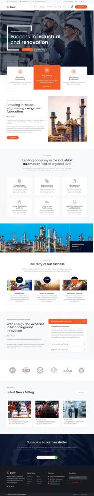 Mẫu Website Giới Thiệu Công Ty Công Nghiệp – Bauer 5