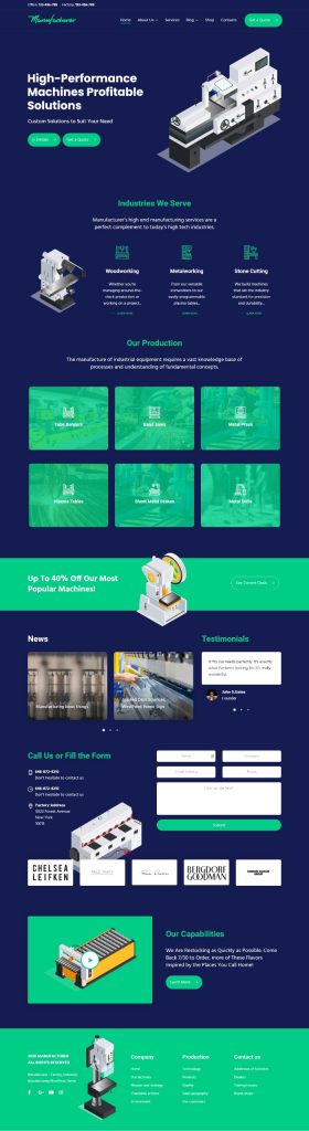 Mẫu Website Giới Thiệu Công Ty Công Nghiệp – Manufacturer 7
