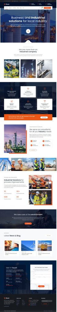 Mẫu Website Giới Thiệu Công Ty Công Nghiệp – Bauer 3