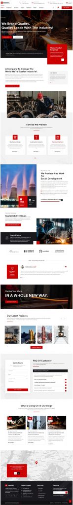 Mẫu Website Giới Thiệu Công Ty Công Nghiệp – Steeler