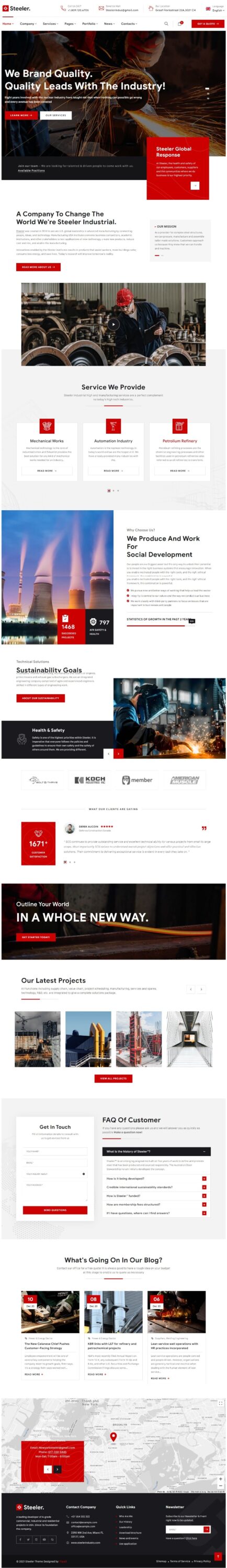 Mẫu Website Giới Thiệu Công Ty Công Nghiệp – Steeler