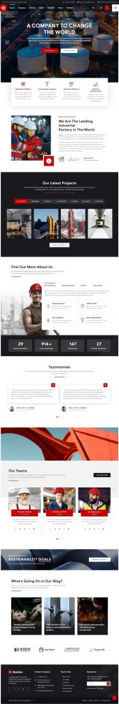 Mẫu Website Giới Thiệu Công Ty Công Nghiệp – Steeler 2