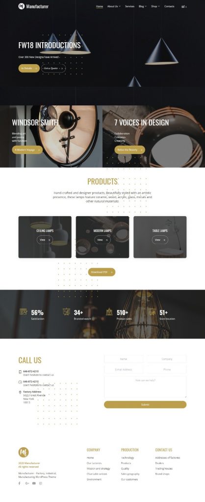 Mẫu Website Giới Thiệu Công Ty Công Nghiệp – Manufacturer 3