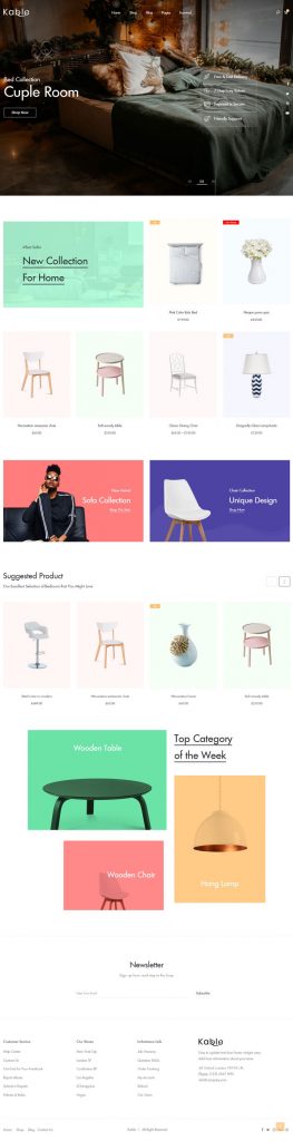 Mẫu website bán hàng nội thất – Kable