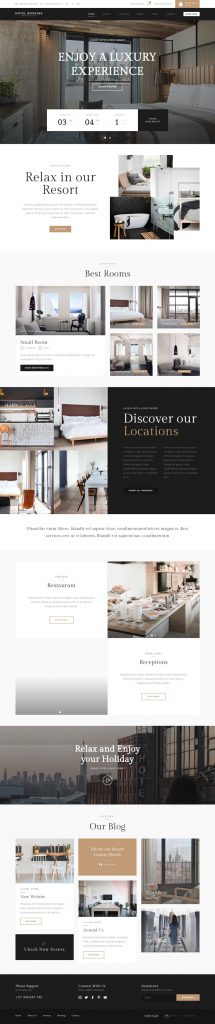 Mẫu website dịch vụ khách sạn – Hotel Booking