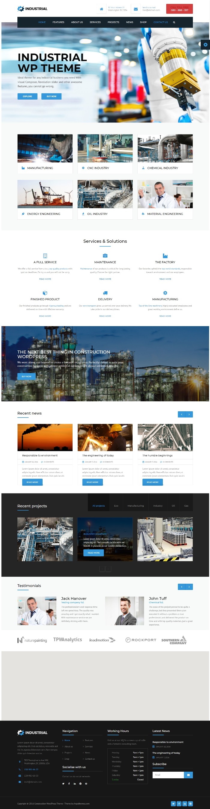 Mẫu Website Giới Thiệu Công Ty Công Nghiệp - Industrial 3