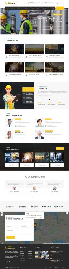 Mẫu Website Giới Thiệu Công Ty Công Nghiệp – Industry Press