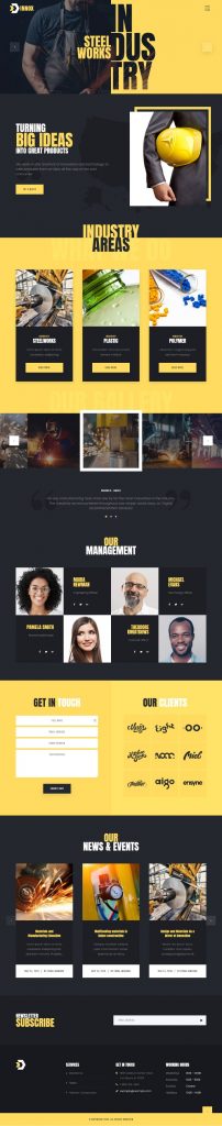 Mẫu Website Giới Thiệu Công Ty Công Nghiệp – Innox