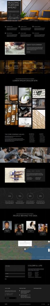 Mẫu website dịch vụ thiết kế nội thất – Dor