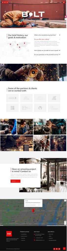 Mẫu Website Giới Thiệu Công Ty Công Nghiệp – Stal