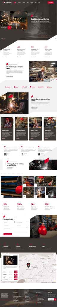 Mẫu Website Giới Thiệu Công Ty Công Nghiệp – Amwerk 4