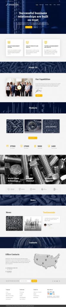 Mẫu Website Giới Thiệu Công Ty Công Nghiệp – Manufacturer 5