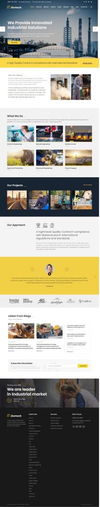 Mẫu Website Giới Thiệu Công Ty Công Nghiệp – Nortech